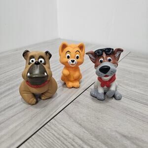 Vintage McDonald's Oliver and Company lot of 3 1988 Happy Meal 4B Dodger Franciz